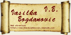 Vasilka Bogdanović vizit kartica